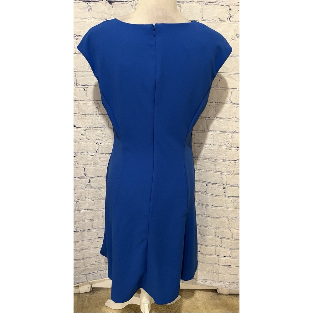 NWT Liz Claiborne Dress Women’s V-Neck Sleeveless Majestic Blue Size 8 - Picture 4 of 7